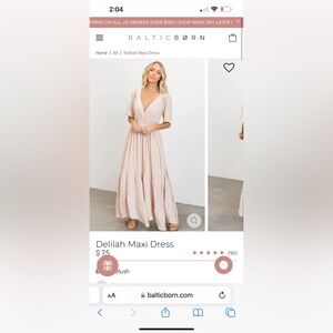 Baltic born Delilah maxi dress size small